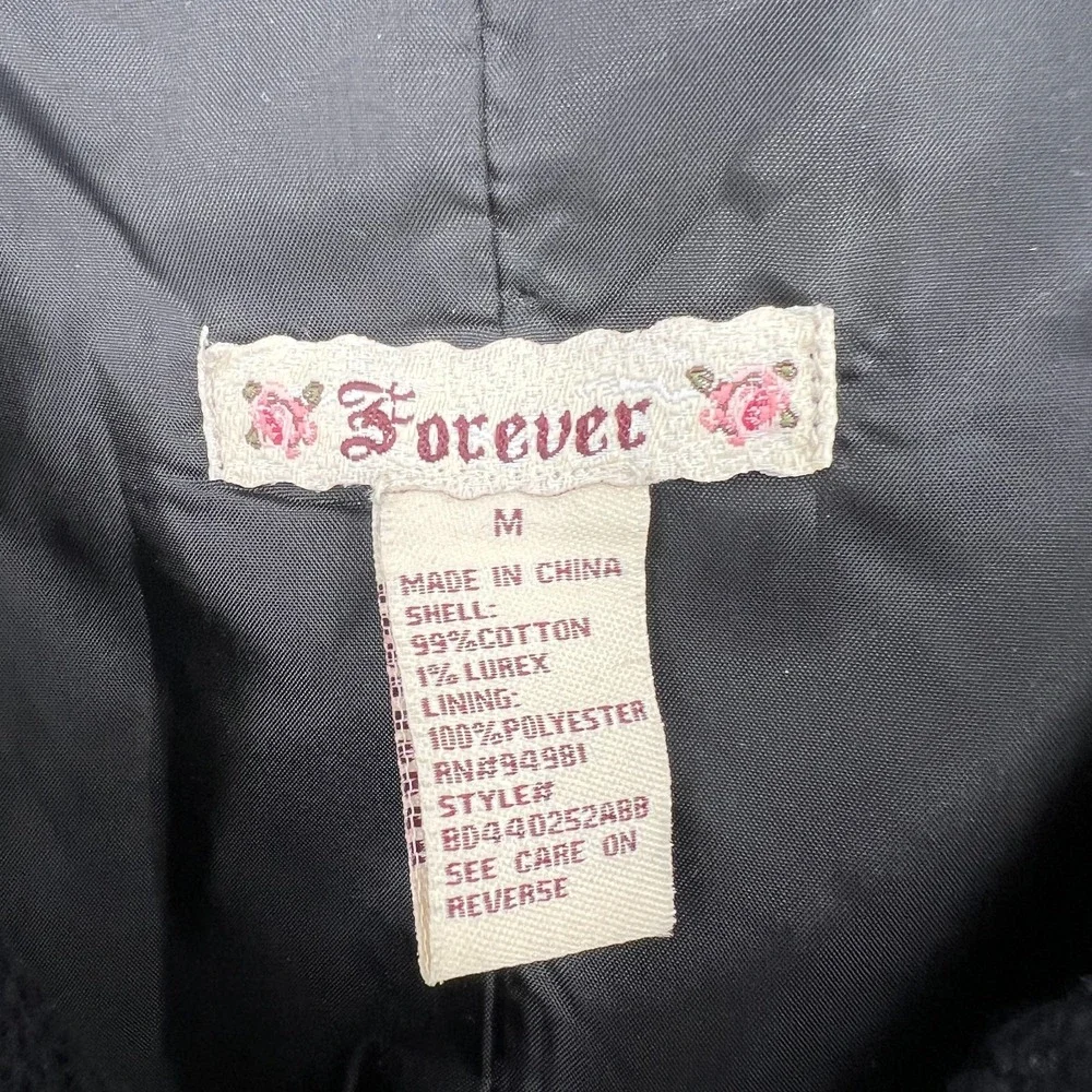 Vtg Forever 21‎ Jacket Womens M Preppy Y2K 2010s Feminine Old Money Coat